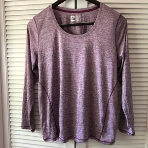RBX Purple heathered long sleeve performance tee